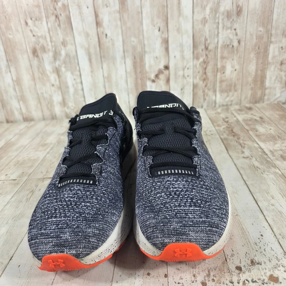 Under Armour Charged Bandit 3 Mens Running Shoes Black White 1295725-100 Size 13